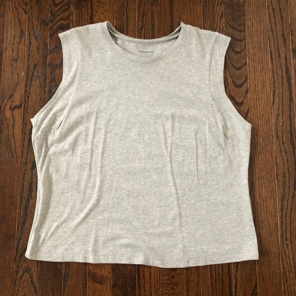 Banana Republic Tops - Banana Republic Women’s L Heathered Gray Wide Strapped Sleeveless Basic Tank